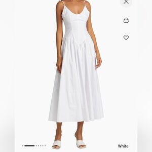 Staud Dena Drop-waist Midi Dress